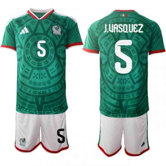 Mexicoa 2026 FIFA World Cup Soccer Jersey Green #5 J.VASQUEZ